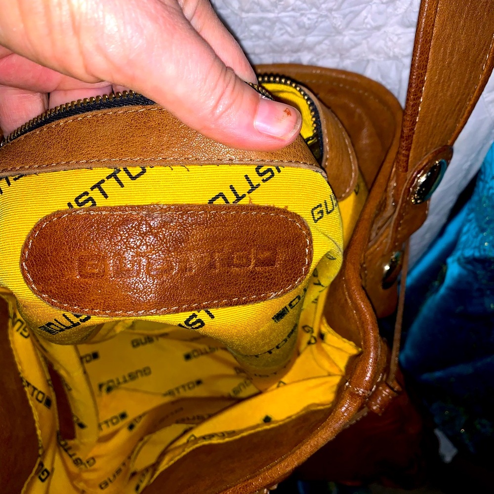 GUSTTO PARINA 100% Italian Fine Leather handbag! Gorgeous Bag ~ FREE SHIPPING! - Picture 3 of 16